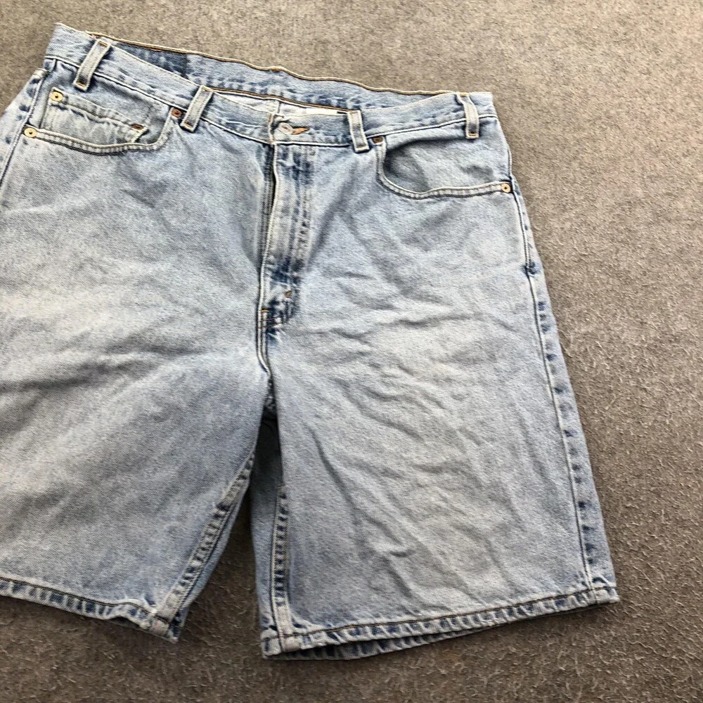 Levis 550 Shorts Mens 36 Blue Denim Bermuda Relaxed Fit 9 Inseam Casual Summer